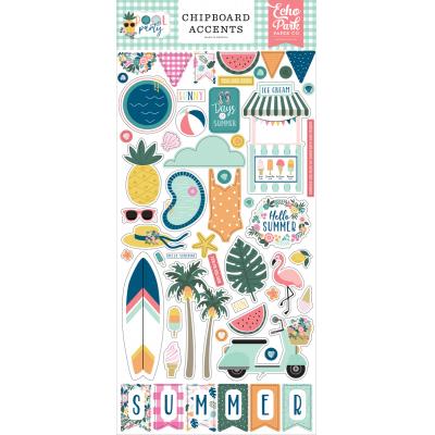 Echo Park Pool Party Sticker - Chipboard Accents
